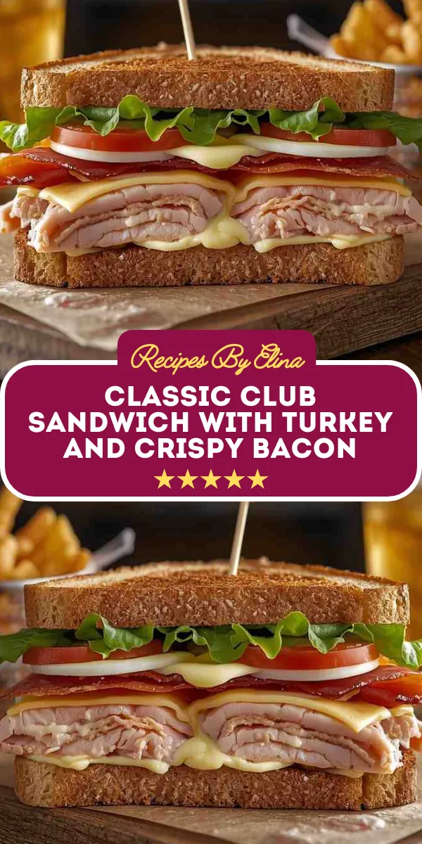 Classic Club Sandwich with Turkey and Crispy Bacon
