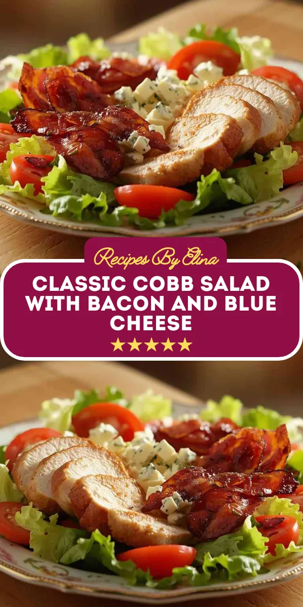 Classic Cobb Salad with Bacon and Blue Cheese