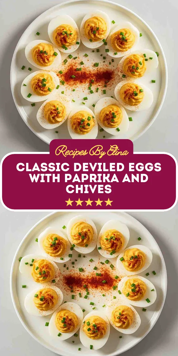 Classic Deviled Eggs with Paprika and Chives