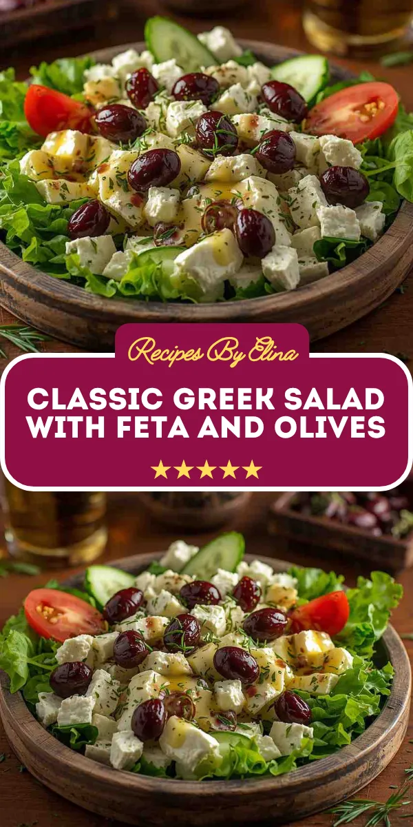 Classic Greek Salad with Feta and Olives