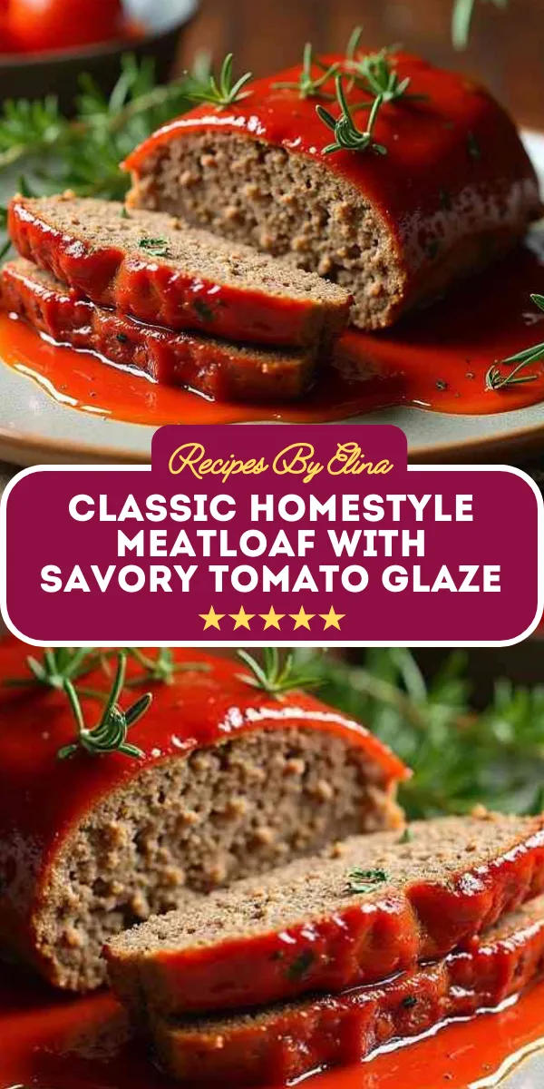 Classic Homestyle Meatloaf with Savory Tomato Glaze