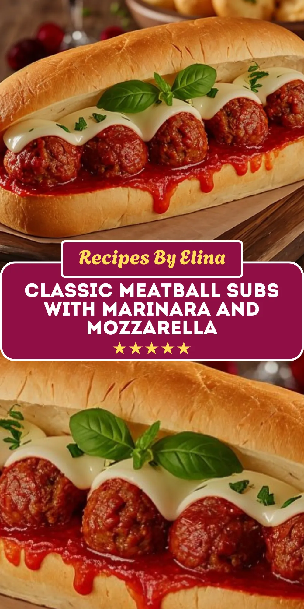 Classic Meatball Subs with Marinara and Mozzarella