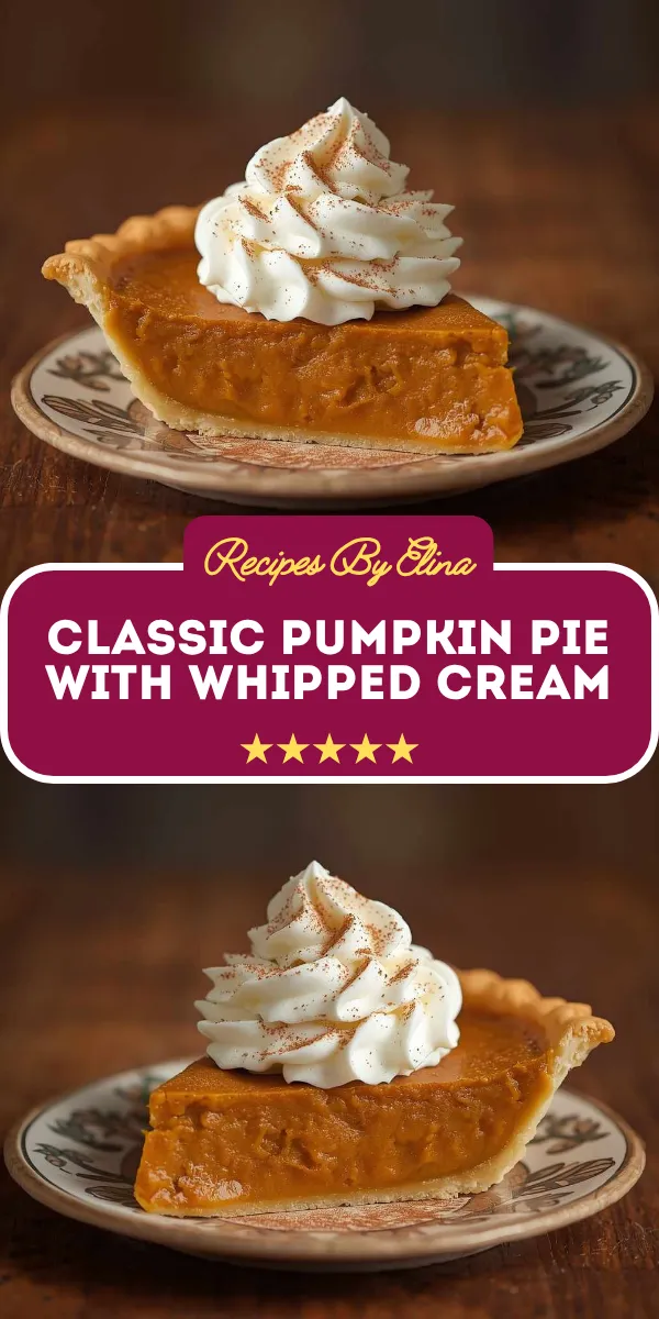 Classic Pumpkin Pie with Whipped Cream
