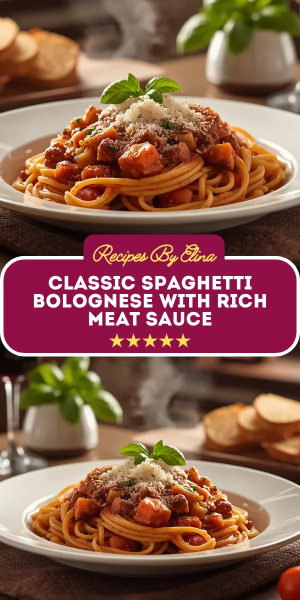 Classic Spaghetti Bolognese with Rich Meat Sauce
