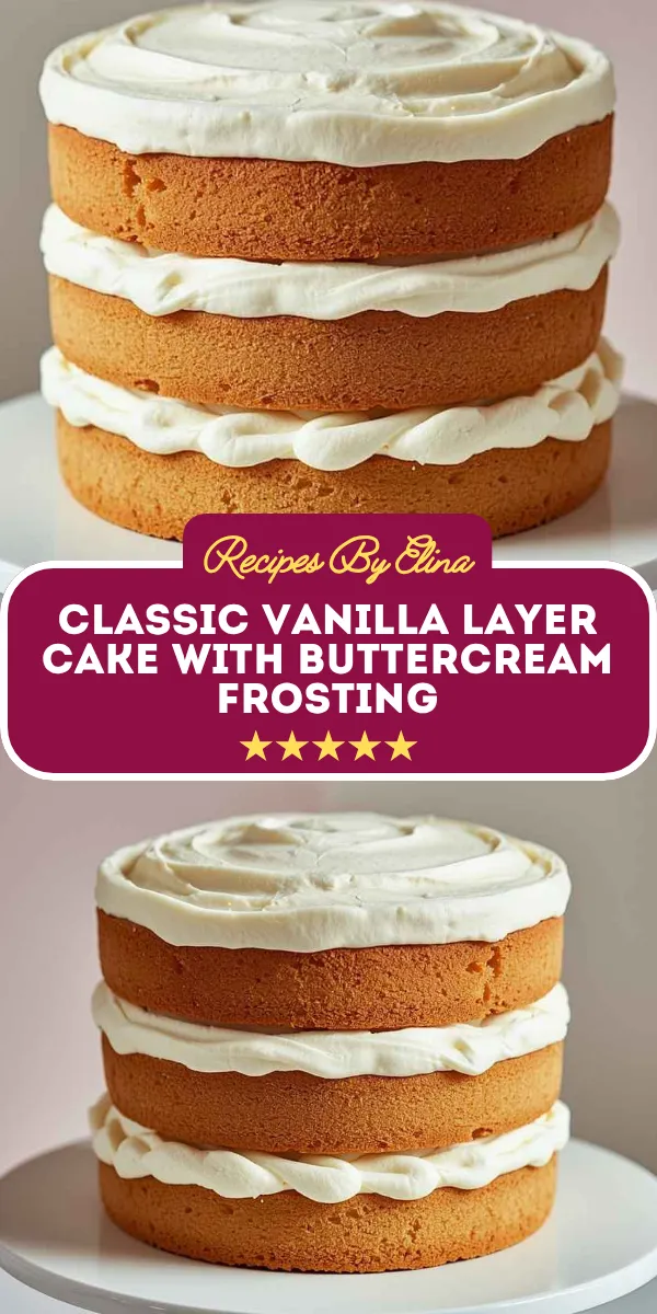 Classic Vanilla Layer Cake with Buttercream Frosting