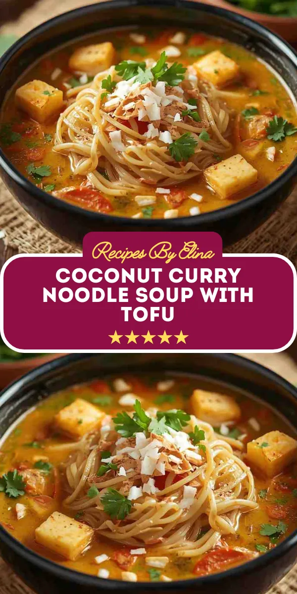 Coconut Curry Noodle Soup with Tofu