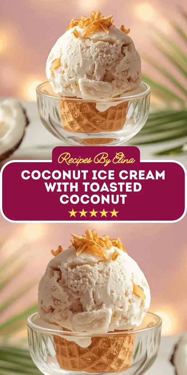 Coconut Ice Cream with Toasted Coconut