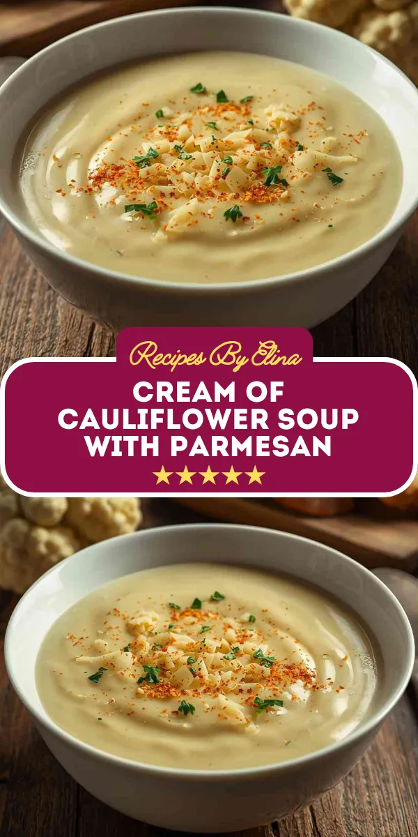 Cream of Cauliflower Soup with Parmesan