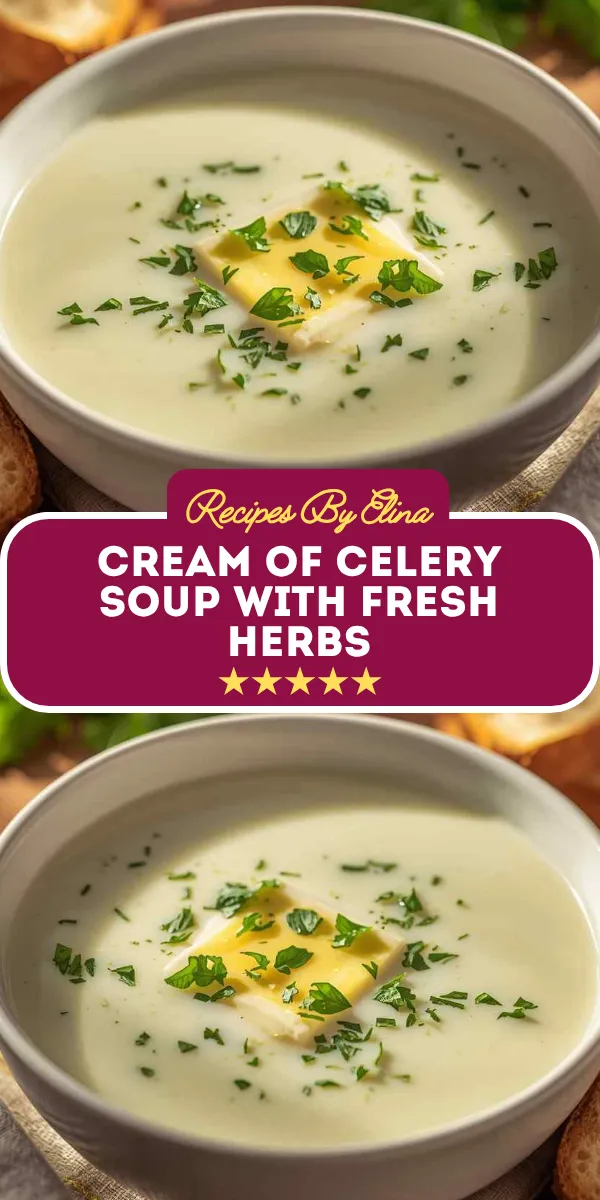 Cream of Celery Soup with Fresh Herbs