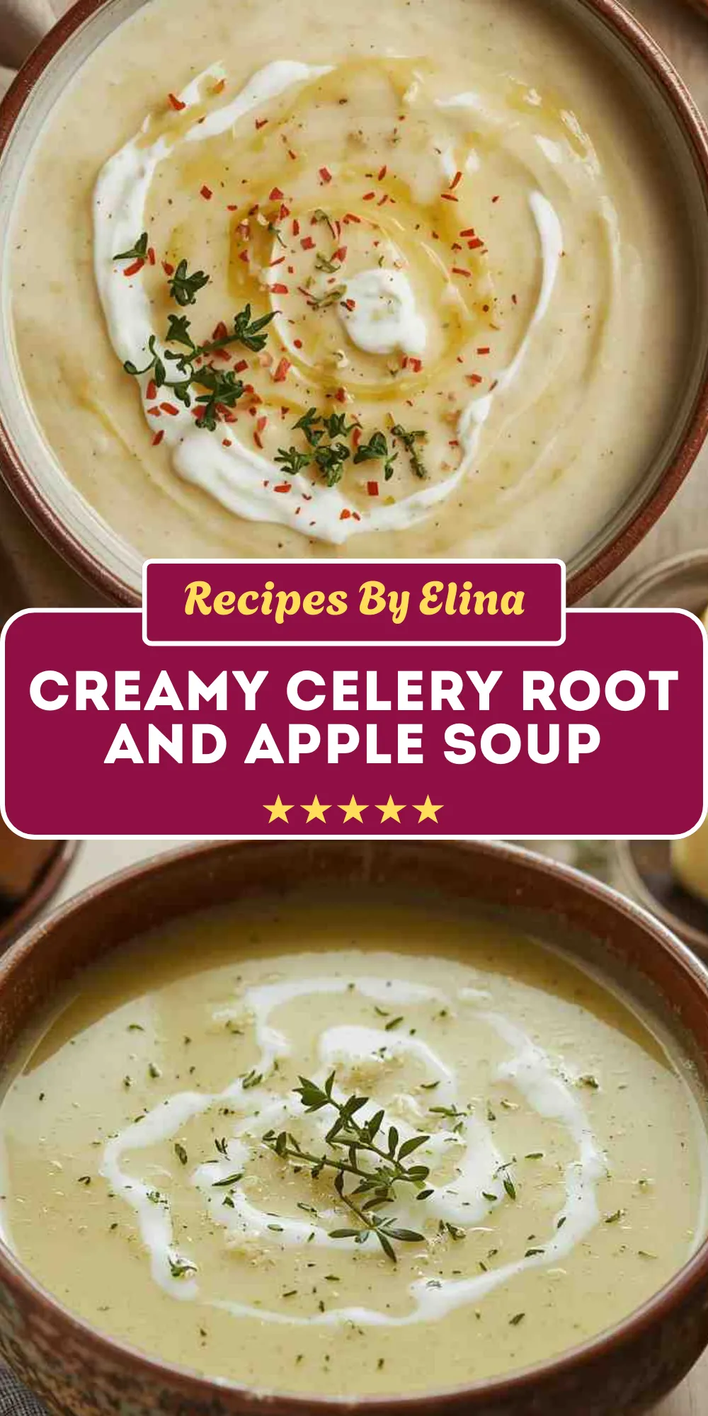 Creamy Celery Root and Apple Soup