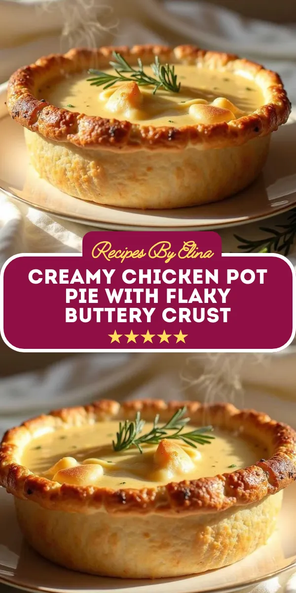 Creamy Chicken Pot Pie with Flaky Buttery Crust