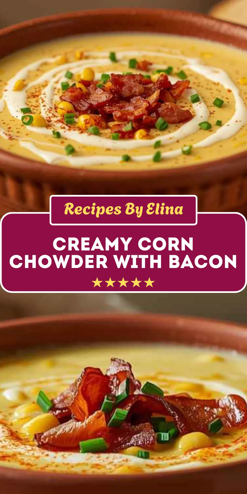 Creamy Corn Chowder with Bacon