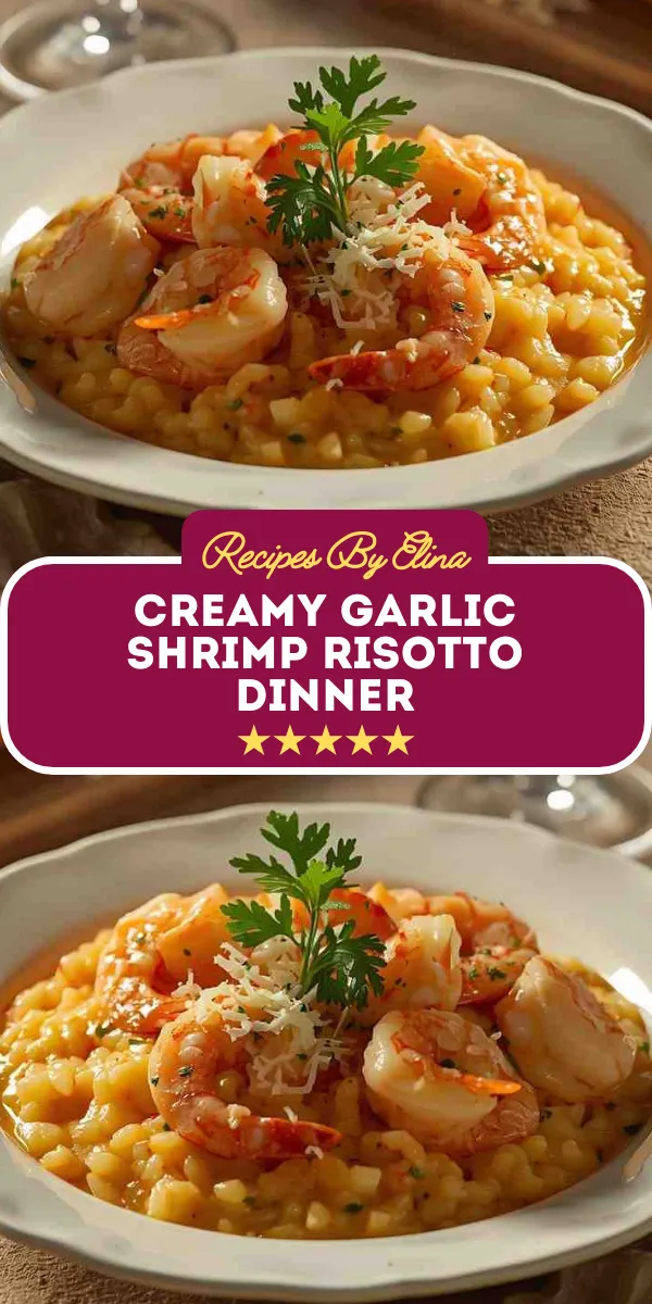 Creamy Garlic Shrimp Risotto Dinner