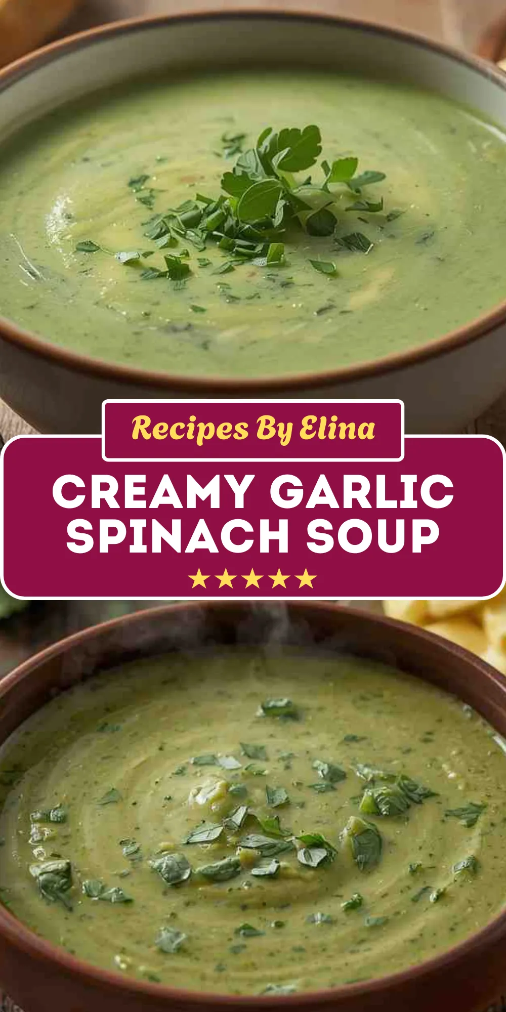 Creamy Garlic Spinach Soup