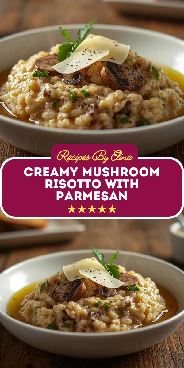 Creamy Mushroom Risotto with Parmesan