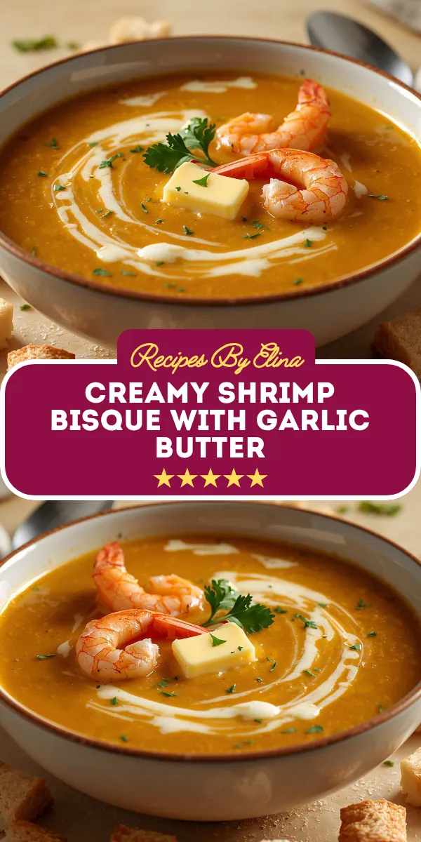 Creamy Shrimp Bisque with Garlic Butter