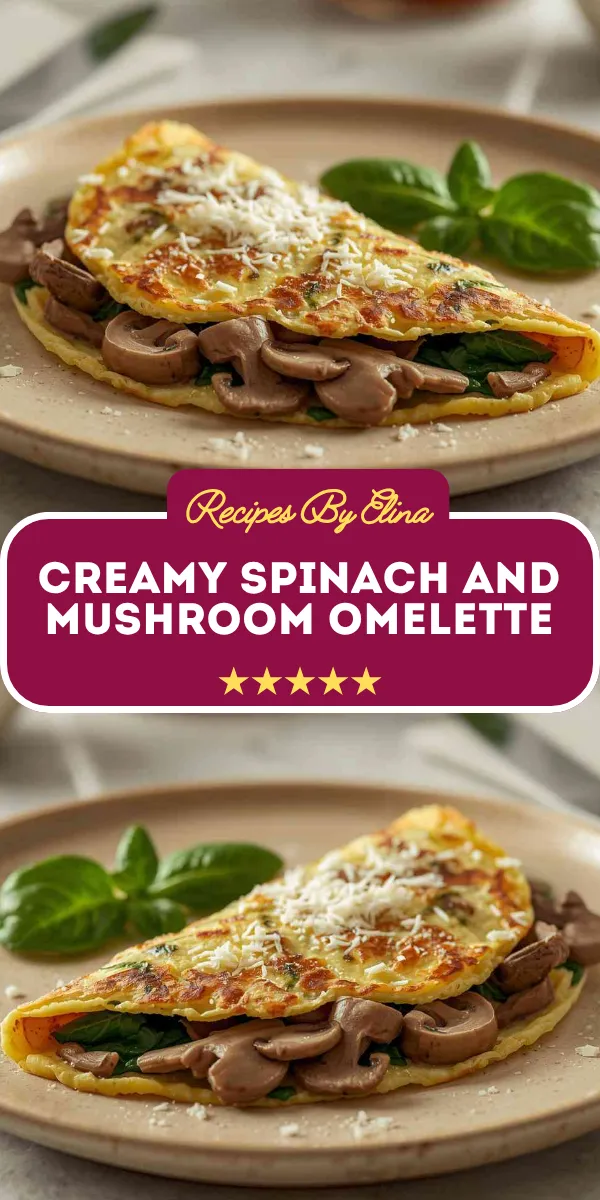 Creamy Spinach and Mushroom Omelette