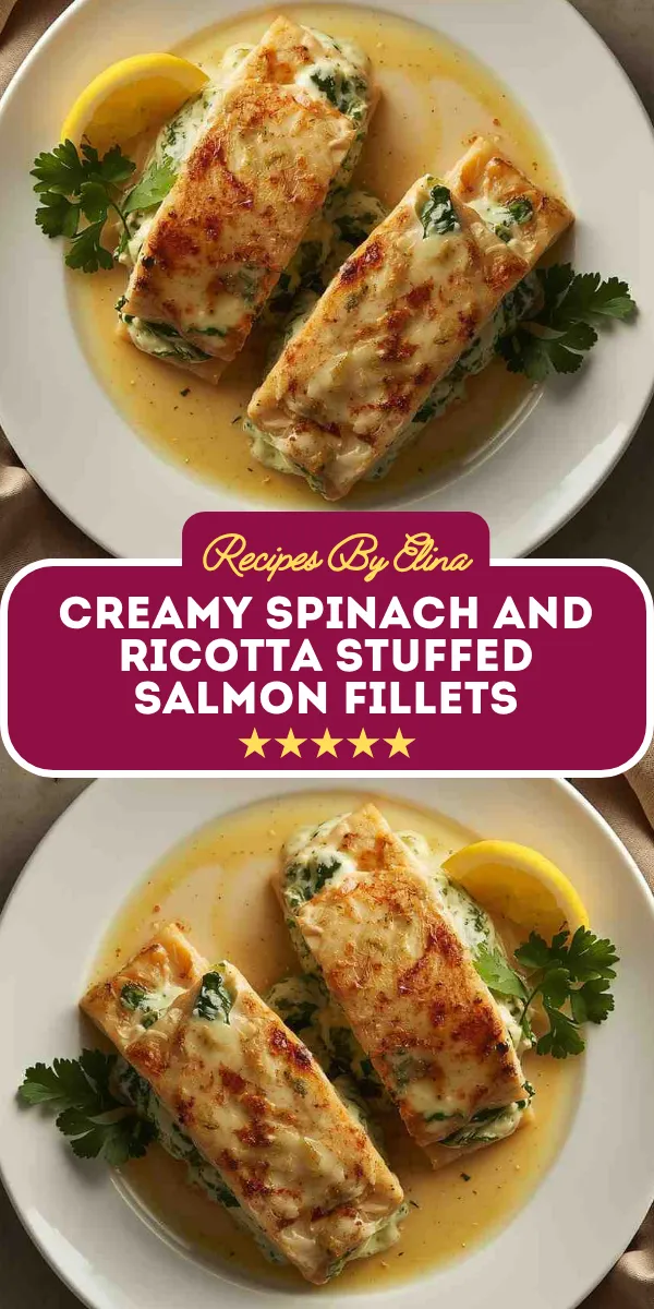 Creamy Spinach and Ricotta Stuffed Salmon Fillets