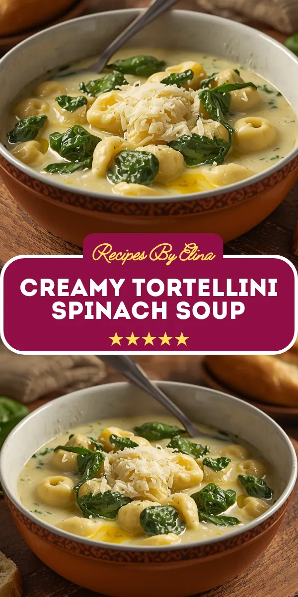 Creamy Tortellini Spinach Soup