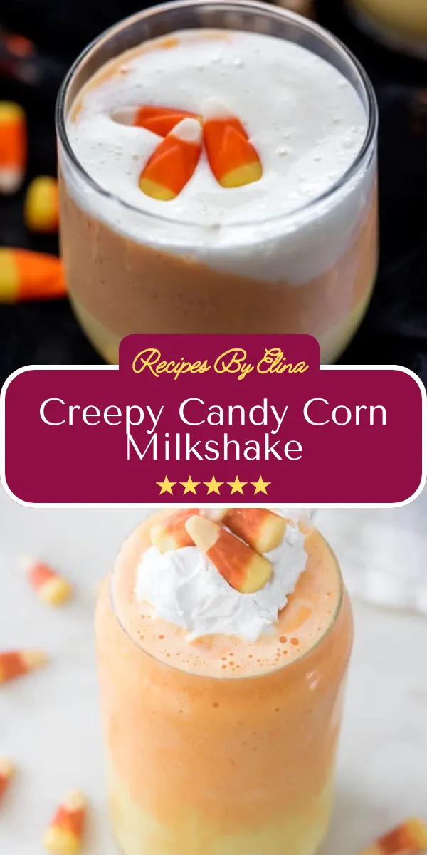 Creepy Candy Corn Milkshake