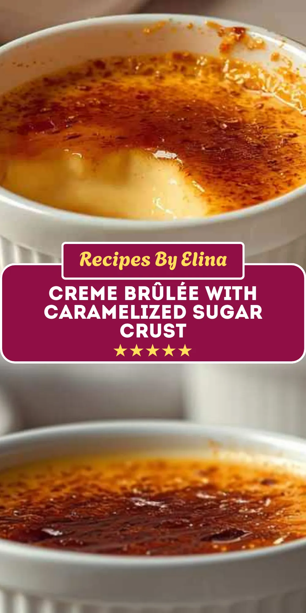 Creme Brûlée with Caramelized Sugar Crust