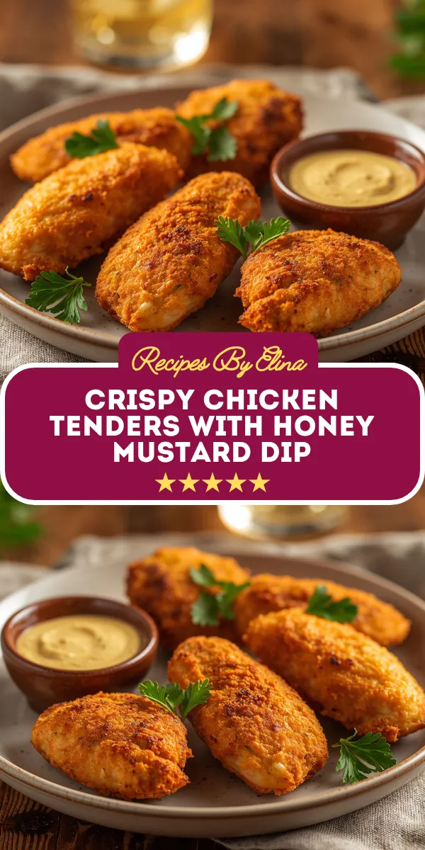 Crispy Chicken Tenders with Honey Mustard Dip
