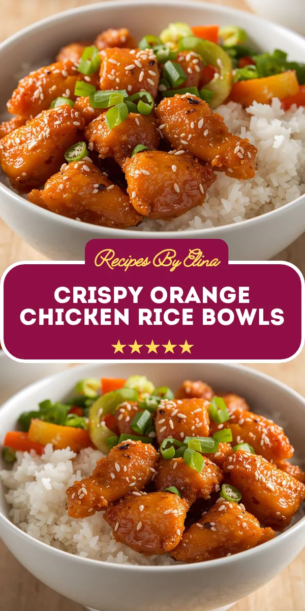 Crispy Orange Chicken Rice Bowls