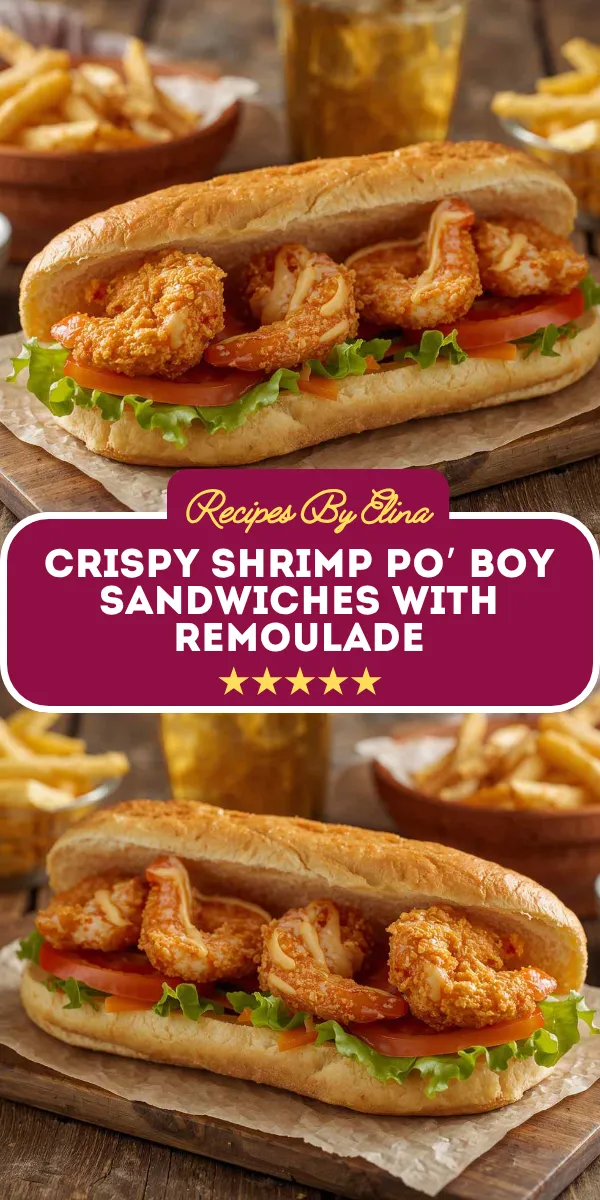 Crispy Shrimp Po’ Boy Sandwiches with Remoulade