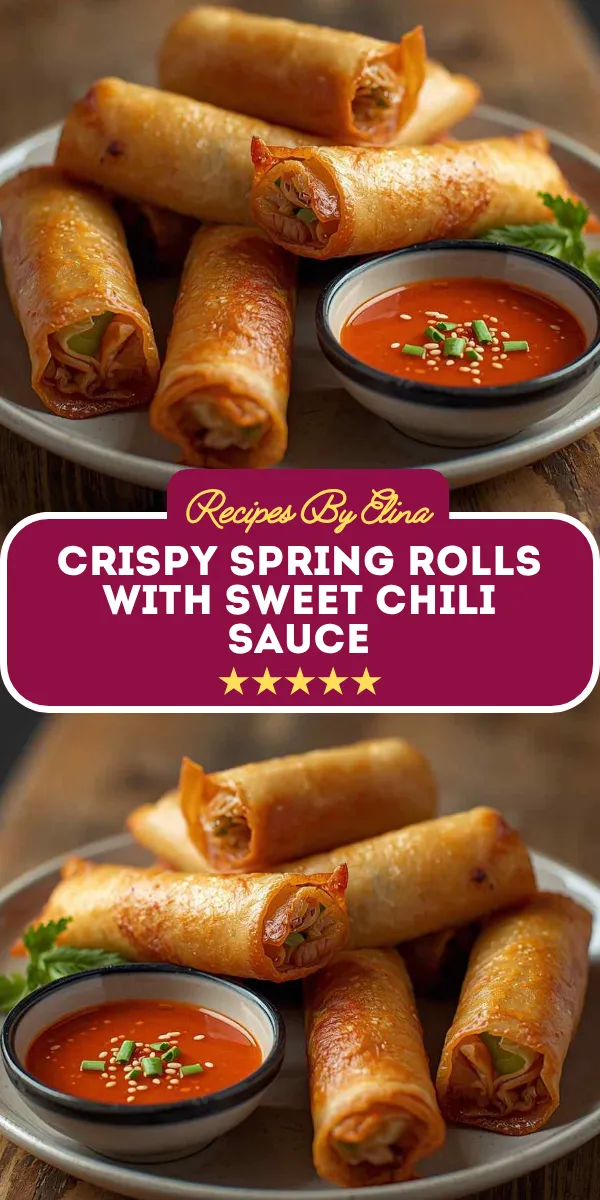 Crispy Spring Rolls with Sweet Chili Sauce