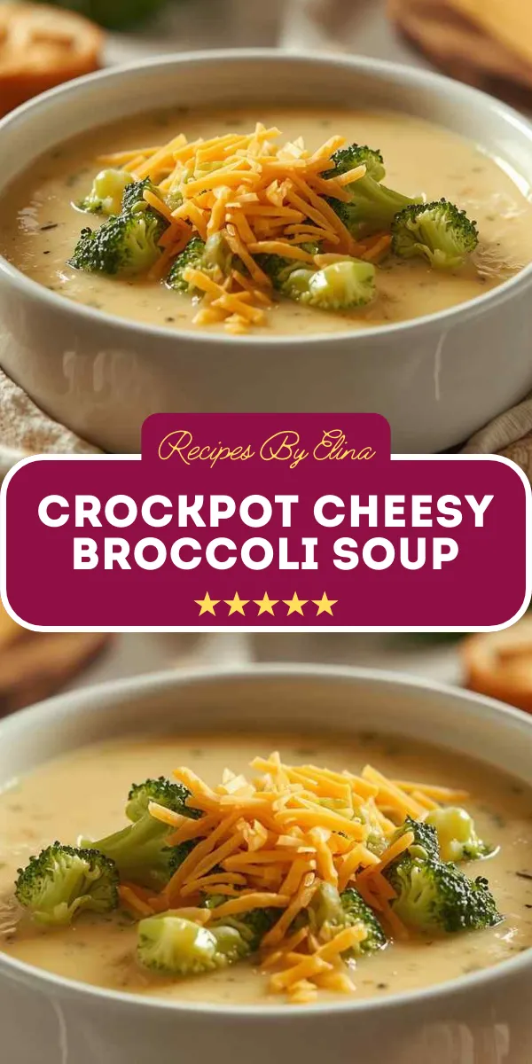 Crockpot Cheesy Broccoli Soup