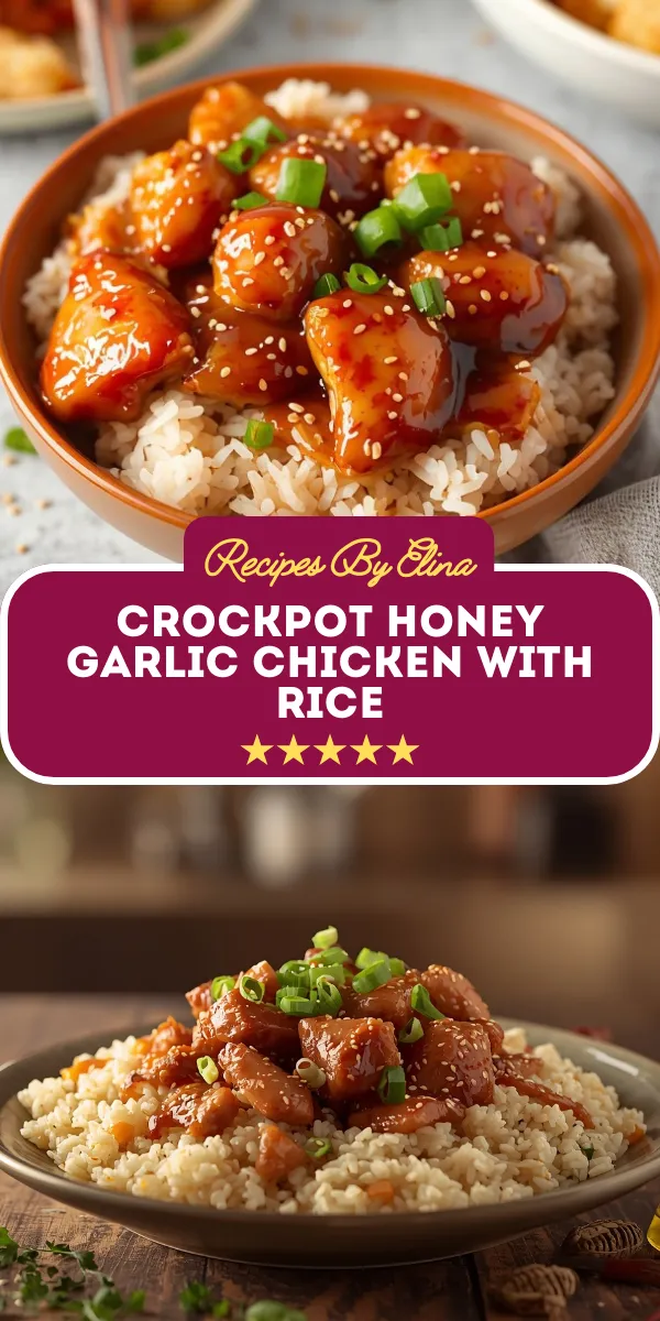 Crockpot Honey Garlic Chicken with Rice