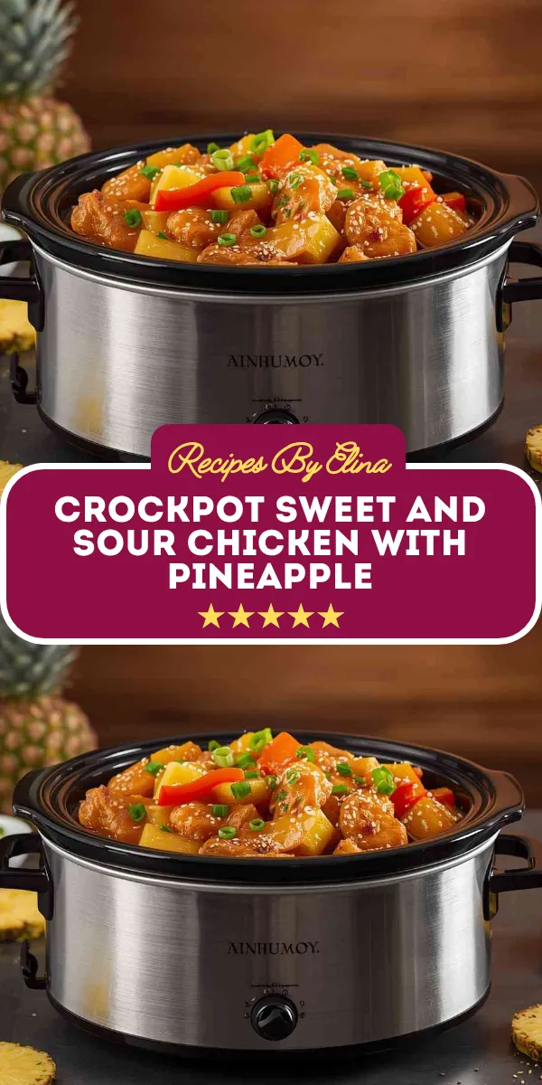 Crockpot Sweet and Sour Chicken with Pineapple