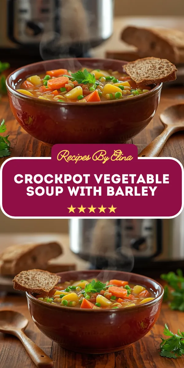 Crockpot Vegetable Soup with Barley