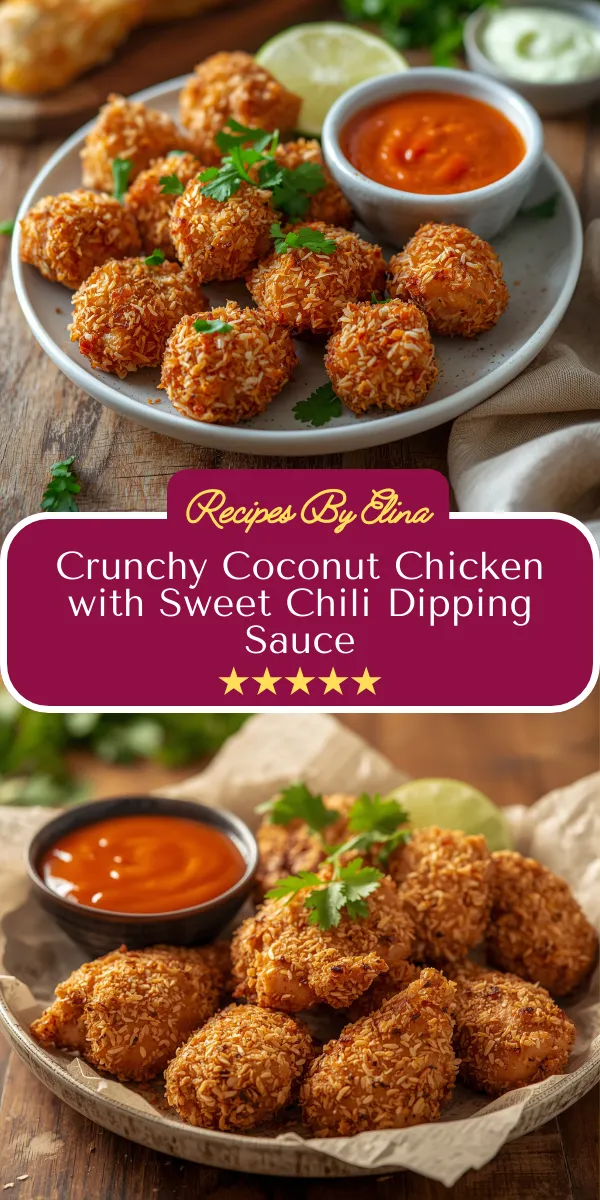 Crunchy Coconut Chicken with Sweet Chili Dipping Sauce