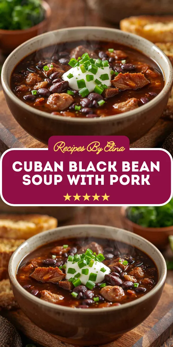 Cuban Black Bean Soup with Pork