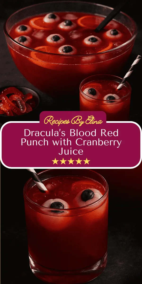 Dracula’s Blood Red Punch with Cranberry Juice