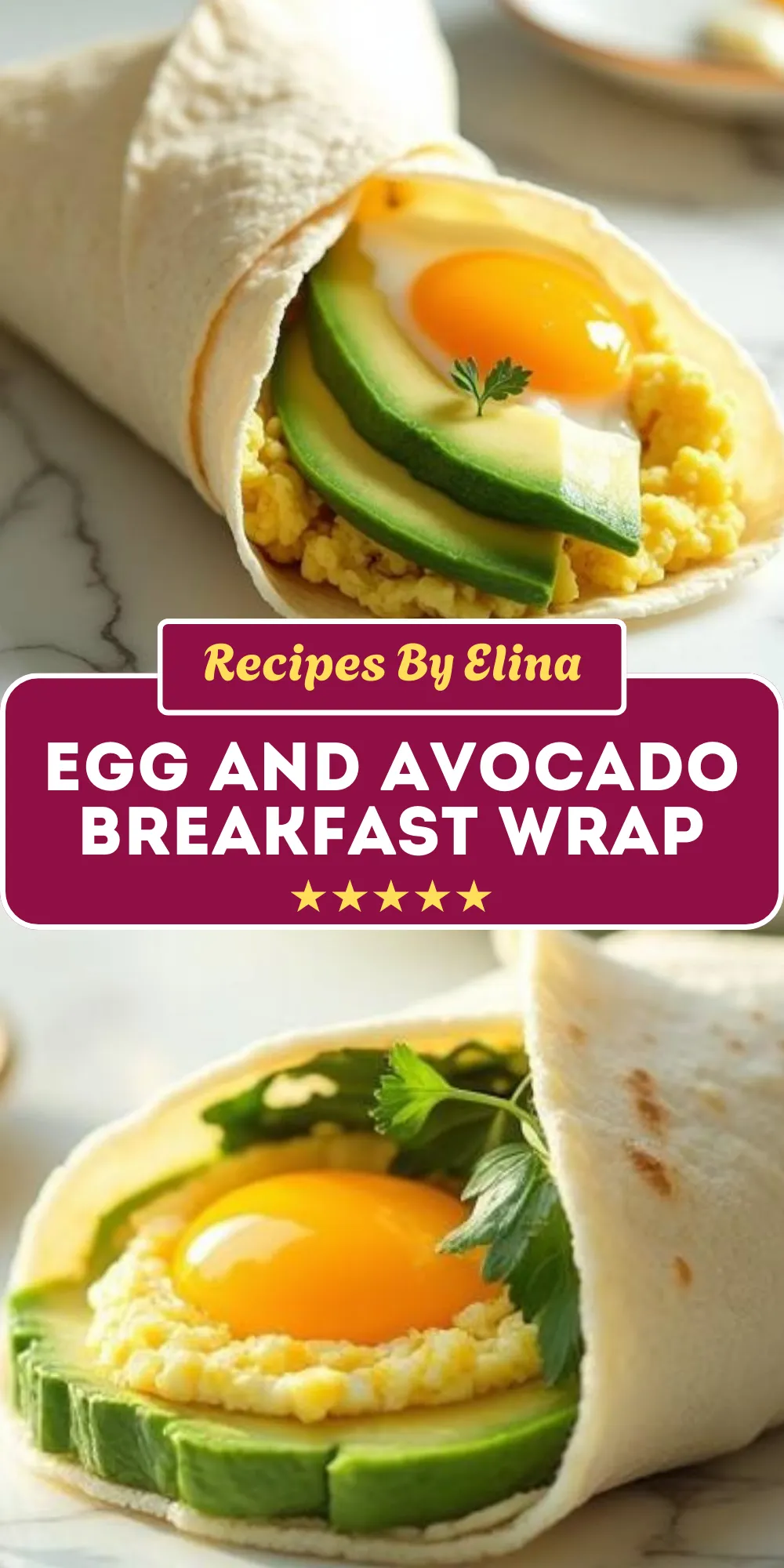 Egg and Avocado Breakfast Wrap