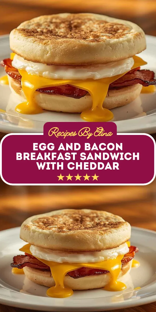 Egg and Bacon Breakfast Sandwich with Cheddar