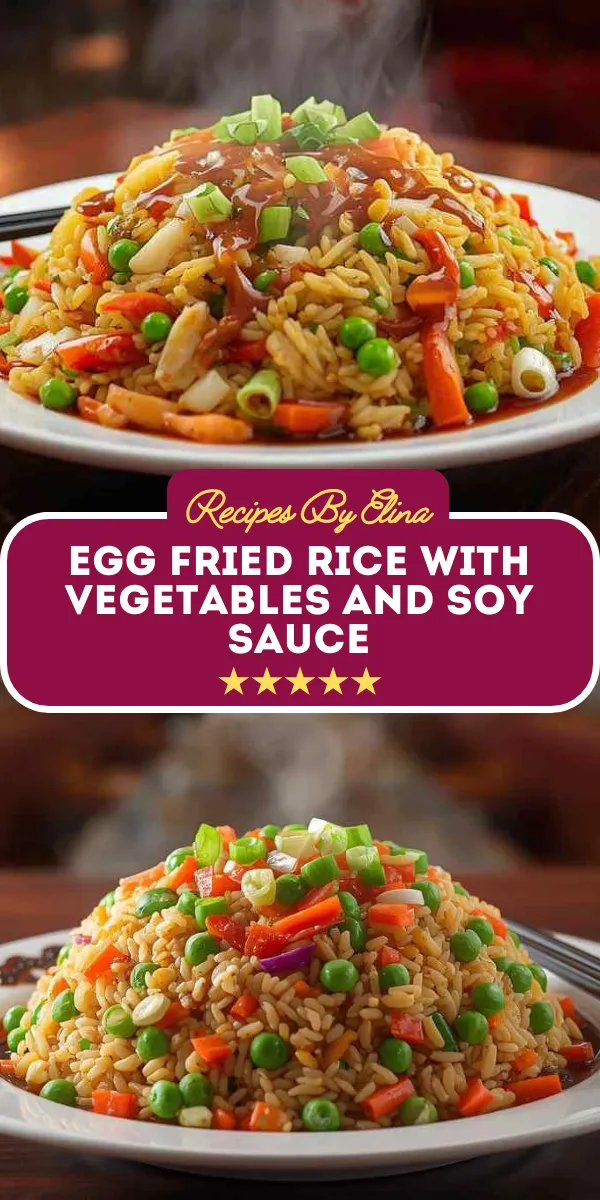Egg Fried Rice with Vegetables and Soy Sauce