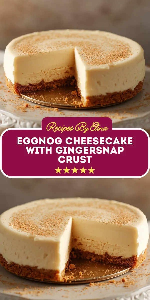 Eggnog Cheesecake with Gingersnap Crust