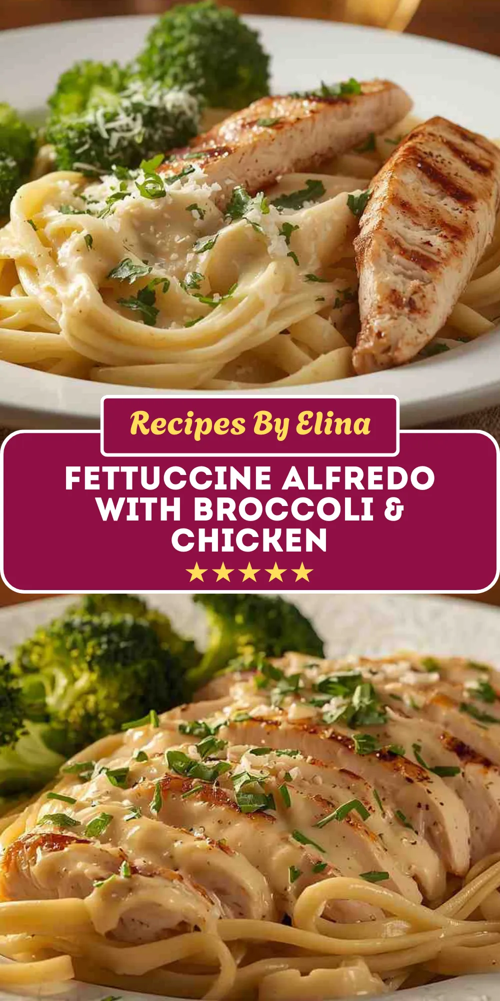 Fettuccine Alfredo with Broccoli & Chicken