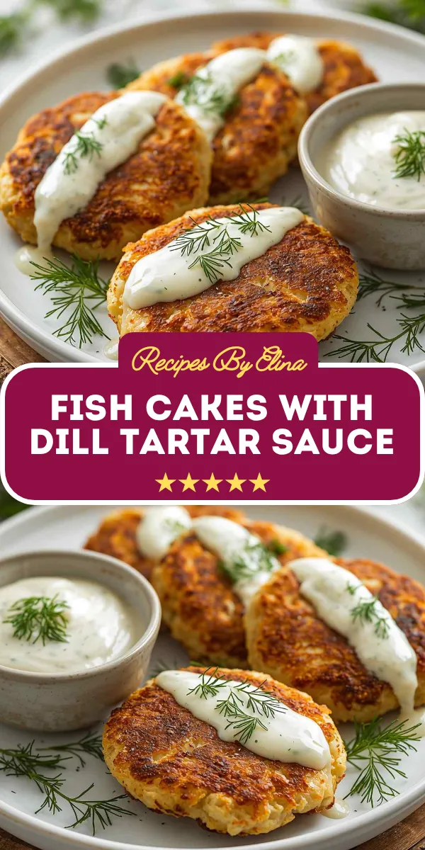 Fish Cakes with Dill Tartar Sauce