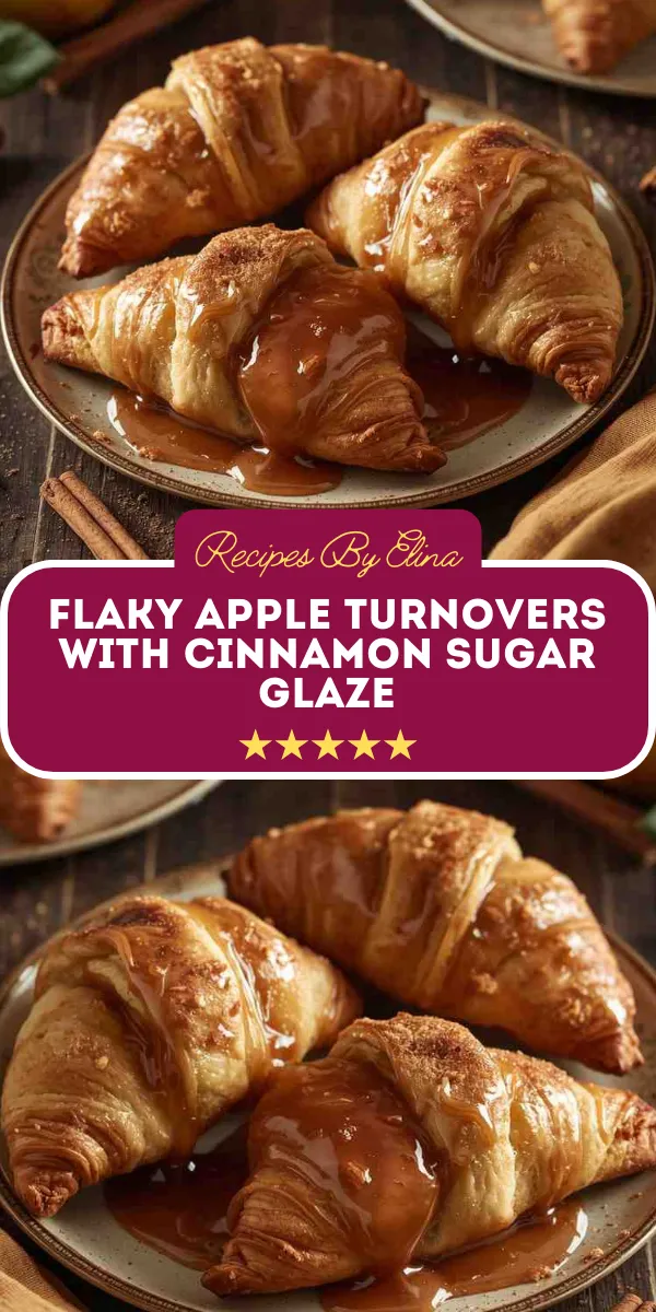 Flaky Apple Turnovers with Cinnamon Sugar Glaze