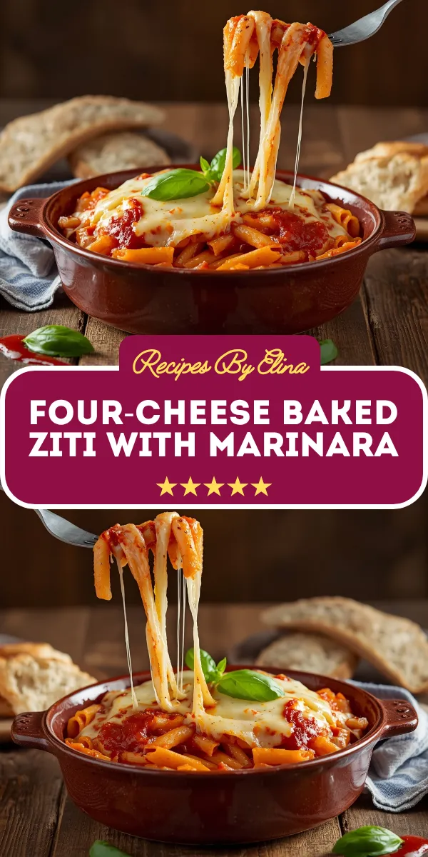 Four-Cheese Baked Ziti with Marinara