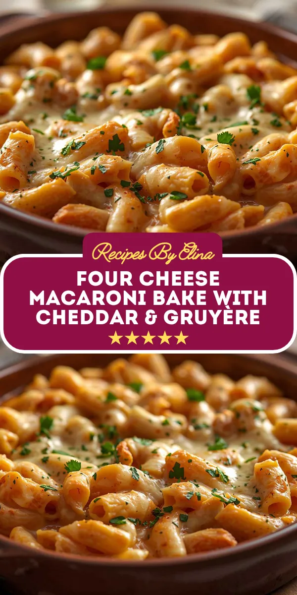 Four Cheese Macaroni Bake with Cheddar & Gruyère