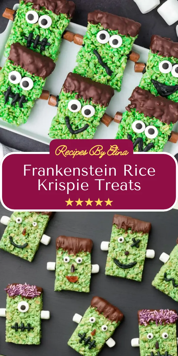 Frankenstein Rice Krispie Treats