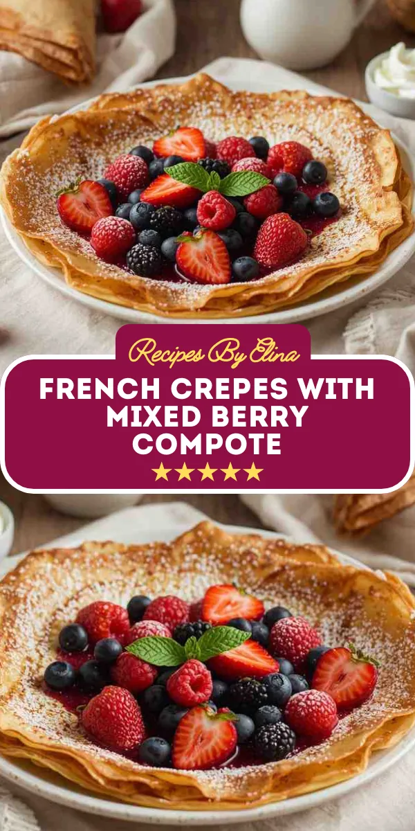 French Crêpes with Mixed Berry Compote