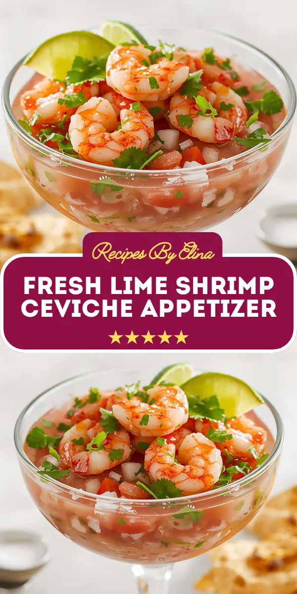 Fresh Lime Shrimp Ceviche Appetizer