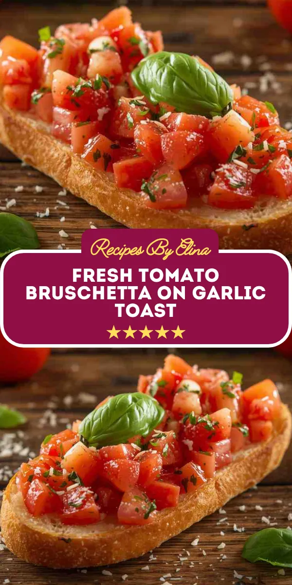 Fresh Tomato Bruschetta on Garlic Toast