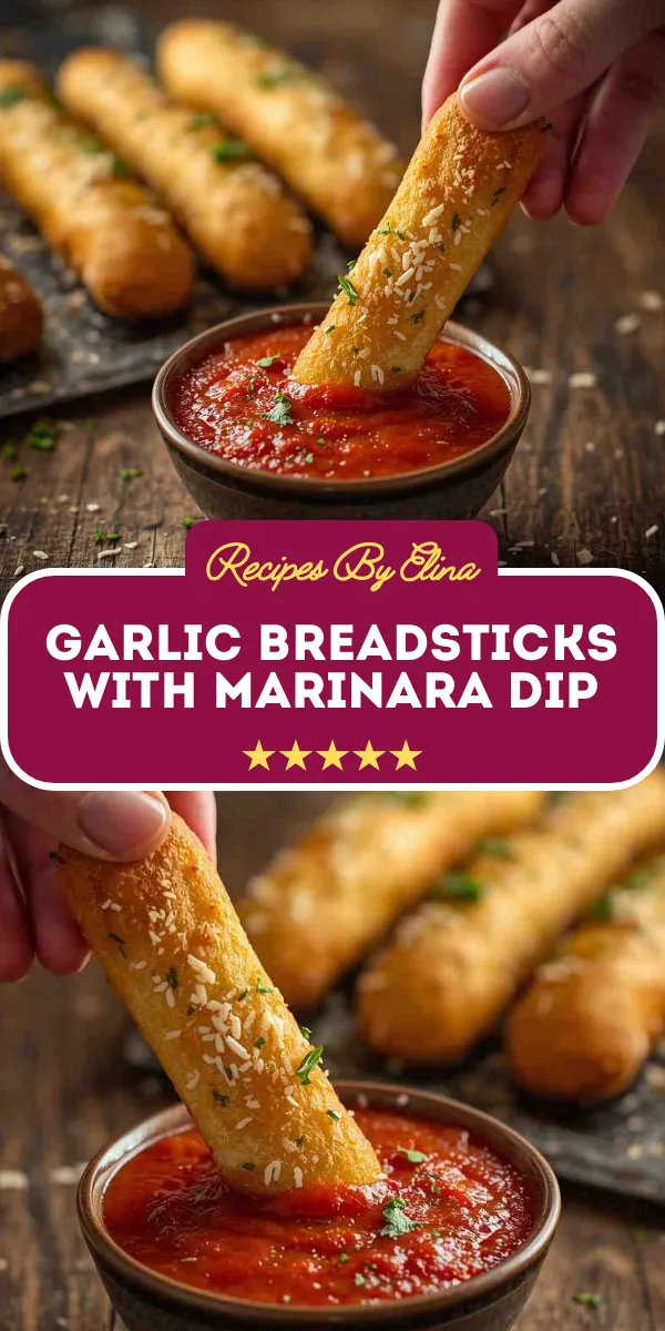 Garlic Breadsticks with Marinara Dip